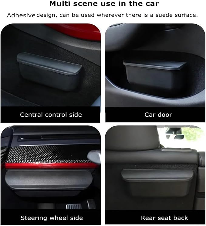 Adhesive Glasses Box Suitable Compatible for Tesla Model Y Model 3 Storage Box Multifunctional Car Sunglasses Box 2023 Accessories (Color : No Cap 2PCS)