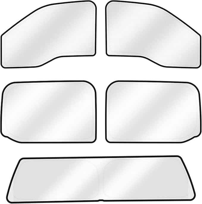 Sunshades for 2015-2020 Ford F150 SuperCrew 4 Door Accessories Sun Shade Side Rear Window Shade Cover Sun Visor Shield Privacy Protection for Camping Keep Vehicle Cool Black 5PCS
