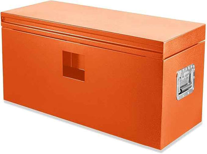Black Steel Truck Bed Tool Box, Powder Coated Storage Chest, Weatherproof Trailer ToolBox Storage Organizer for Pickup, Truck Bed, RV, Trailer (30 * 15 * 15 - Orange)