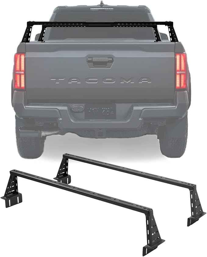 Universal Overland Truck Bed Cargo Rack, Heavy Duty Low Profile 10" Platform (Small)