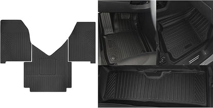 Custom Fit Floor Mats for 2018-2025 Freightliner Cascadia, All Weather TPE Floor Liners, Odorless Full Set Interior Accessories