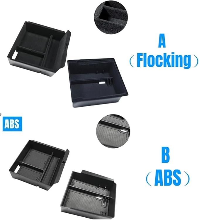 Car Storage Box Compatible For Tesla Model 3 2024 Center Armrest Hidden Box Cup Holder Console Organizer Car Box Accessories(B(ABS))