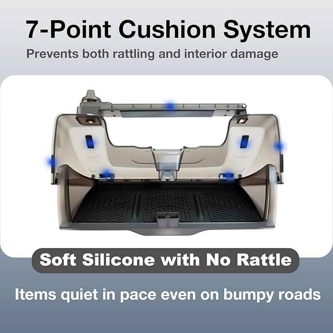 Tesla Hidden Under Screen Storage Box [One-tap Open & Smooth Damping Slides] Center Console Organizer for Model Y Juniper Model 3 Highland 2026~2016 (Fit New Model Y/3 Standard, Premium & Performance