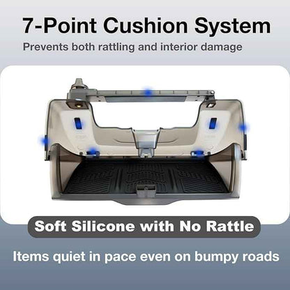 Tesla Hidden Under Screen Storage Box [One-tap Open & Smooth Damping Slides] Center Console Organizer for Model Y Juniper Model 3 Highland 2026~2016 (Fit New Model Y/3 Standard, Premium & Performance