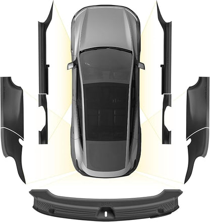 3W Tesla Model Y Juniper Door Sill Protector 2025 2026 Front & Rear, Rear Bumper, Trunk Sill Protector, Door Entry Guard, Anti-dust Cover, Anti-Scratch Plate, Edge Guards, TPE Customized Accessories
