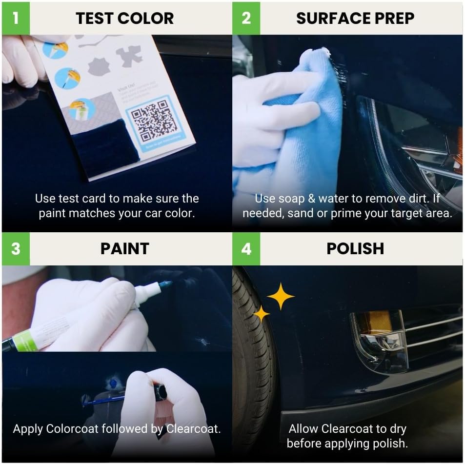 TouchUpDirect 8X8 Blueprint Compatible with Toyota Exact Match Touch Up Paint Combo - Essential Kit
