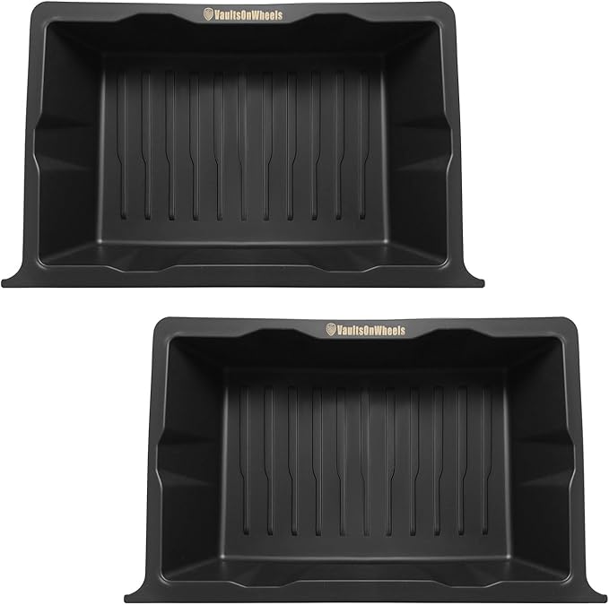 Under Seat Storage Box 2PCS Compatible with 2020-2025 Tesla Model Y Accessories Custom Fit Underseat Organizer Hidden Design Non-slip Underseat Rubbery Bins (NOT for Juniper)