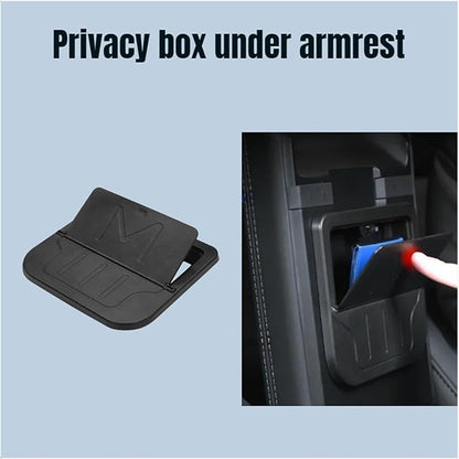 Car Storage Box Compatible For Tesla Model 3 2024 Center Armrest Hidden Box Cup Holder Console Organizer Car Box Accessories(B(ABS))