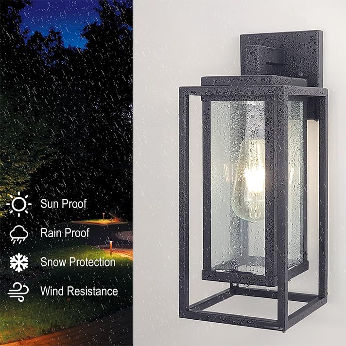 14" Outdoor Wall Light Fixtures Waterproofed Exterior Lantern W (2 Count)