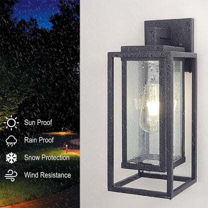 14" Outdoor Wall Light Fixtures Waterproofed Exterior Lantern W (2 Count)