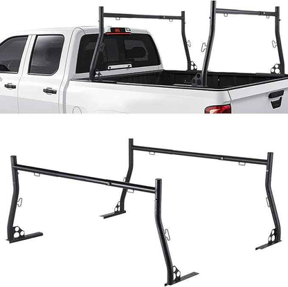 VEVOR Truck Ladder Rack, 49-73 in Width, Extendable Universal Cargo Rack, Heavy Duty Steel with 800 lbs Static Load Capacity, Ideal for Canoes, Surfboards, Ladders, Lumber, Tents, and Large Cargo