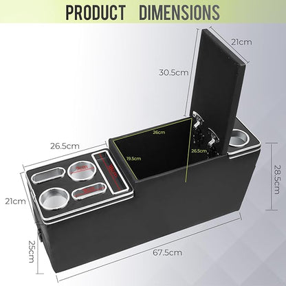 Universal Center Console Organizer Compatible with Jeep CJ-5 1976-1983, CJ-7 1976-1986, Wrangler YJ 1987-1995