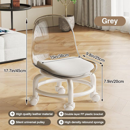 Low Rolling Stool with Wheels