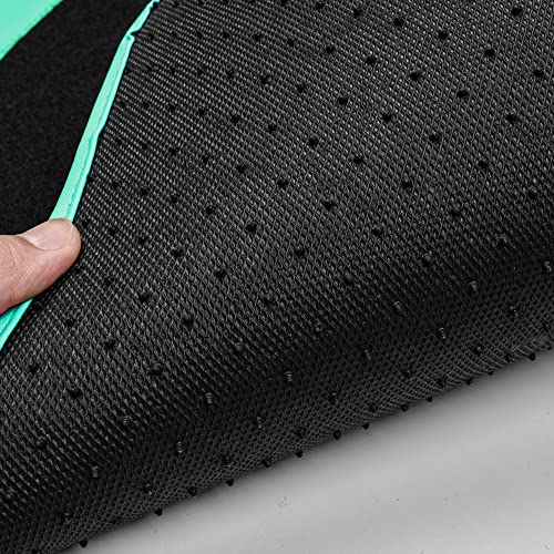 Mint Green Edge Leather Car Floor Mats