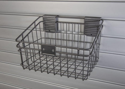 Handi Tool Rail with Deluxe Hook & Basket Kit - 82" Slatwall Strip with HandiWall Accessories