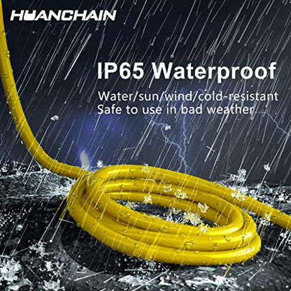 Indoor Outdoor Yellow Extension Cord 75 FT Waterproof 16