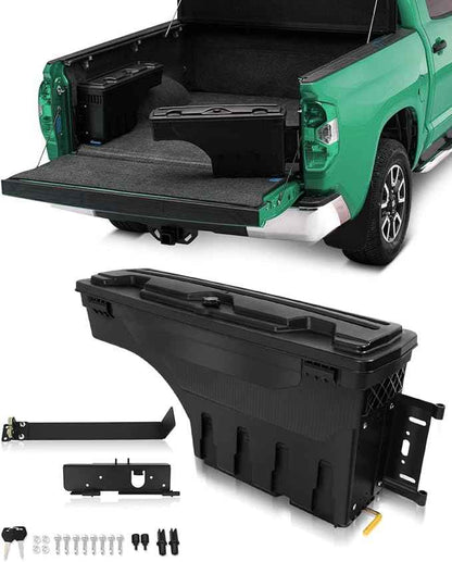 SCITOO Truck Bed Tool Box for Ford F-250 F-350 Super Duty 1999-2016 Right Passenger Side,Multi-Compartment Dividers Organized Storage,Heavy Duty & No-Drill Installation