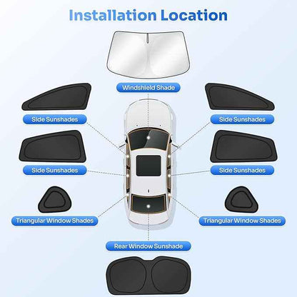 Window Shades for 2018-2023 Subaru Crosstrek Accessories Windshield Sun Shade Side Rear Window Covers Sunshade Sun Visor Shield Privacy Protection for Camping Keep Vehicle Cool Black 8PCS