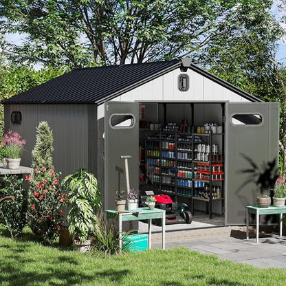 Domi 8x14 FT Resin Outdoor Storage Shed