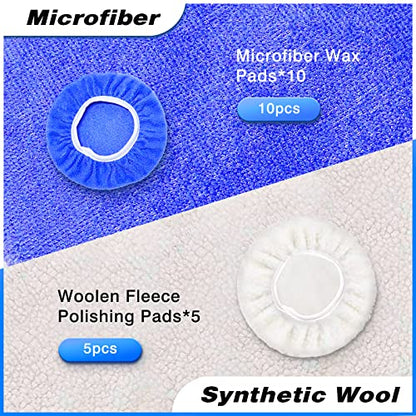 9 to 10 Inch Car Polisher Pad Bonnet (15 Count)