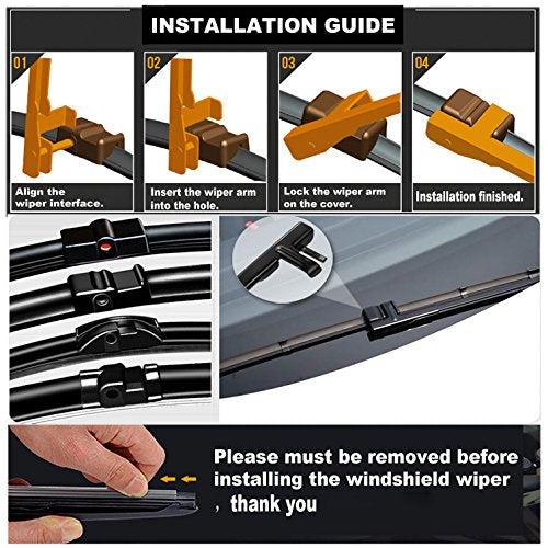 Front Wiper Blades 26"+26" Replacement for VW Touareg 2004