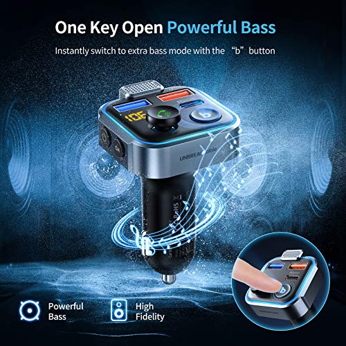 Bluetooth 5.3 FM Transmitter for Car Radio Adapter Charger