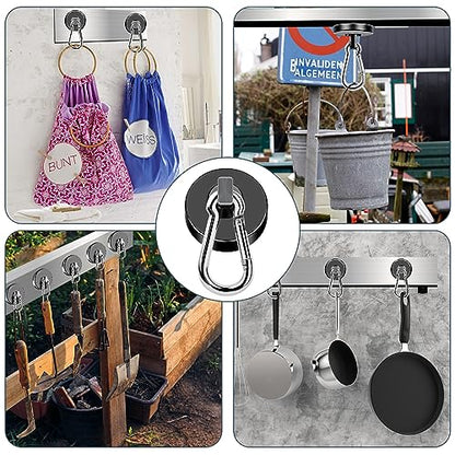 Magnetic Hooks Heavy Duty 110LBS+ Strong Neodymium Magnets