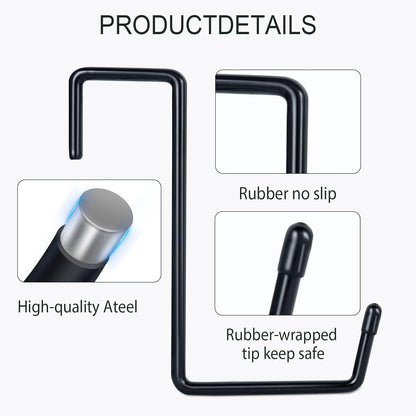 Large Vinyl Coated Heavy Duty Garage Storage Utility Hanging Hooks (6 Pack) - Rafter Hanger Hooks for Bicycle, Ladder, Fence, Pool Cover, Sport Equipment & More