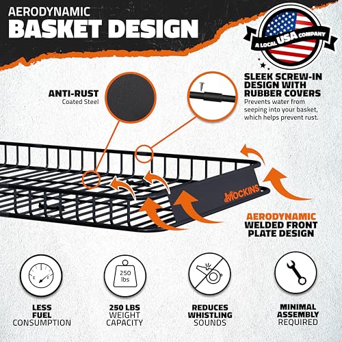 90"x50"x6" XXL Heavy Duty Roof Rack Cargo Basket 2
