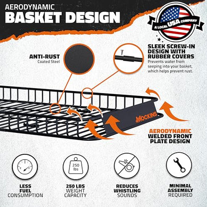 90"x50"x6" XXL Heavy Duty Roof Rack Cargo Basket 2