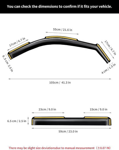 in-Channel Window Rain Guards Fit for Jeep Grand Cherokee(Not for L 3-Row) 2022-2025 Extra Durable Window Deflectors Vent Visors Shades Exterior Car Accessories Visors Rain Guards -4 pcs