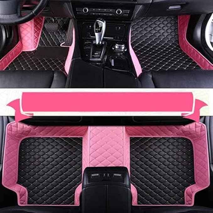 Custom Making Car Floor Mats Compatible with Audi BMW Mercedes-Benz Toyota Lexus Honda Infiniti Nissan Hyundai Kia All Models 2005-2026 (Black Beige and Pink)