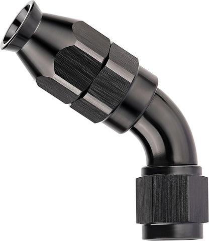 EVIL ENERGY 4AN 60 Degree PTFE One Piece Full Flow End Hose Fitting Aluminum Black