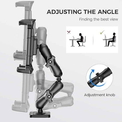 OHLPRO Tablet Mount for Truck - Heavy Duty Drill Base - Tablet Holder for Car Dashboard, iPad Holder for All 5"-13" iPad Pro Samsung Galaxy Kindle fire Tablets and Car Wall Desk etc.