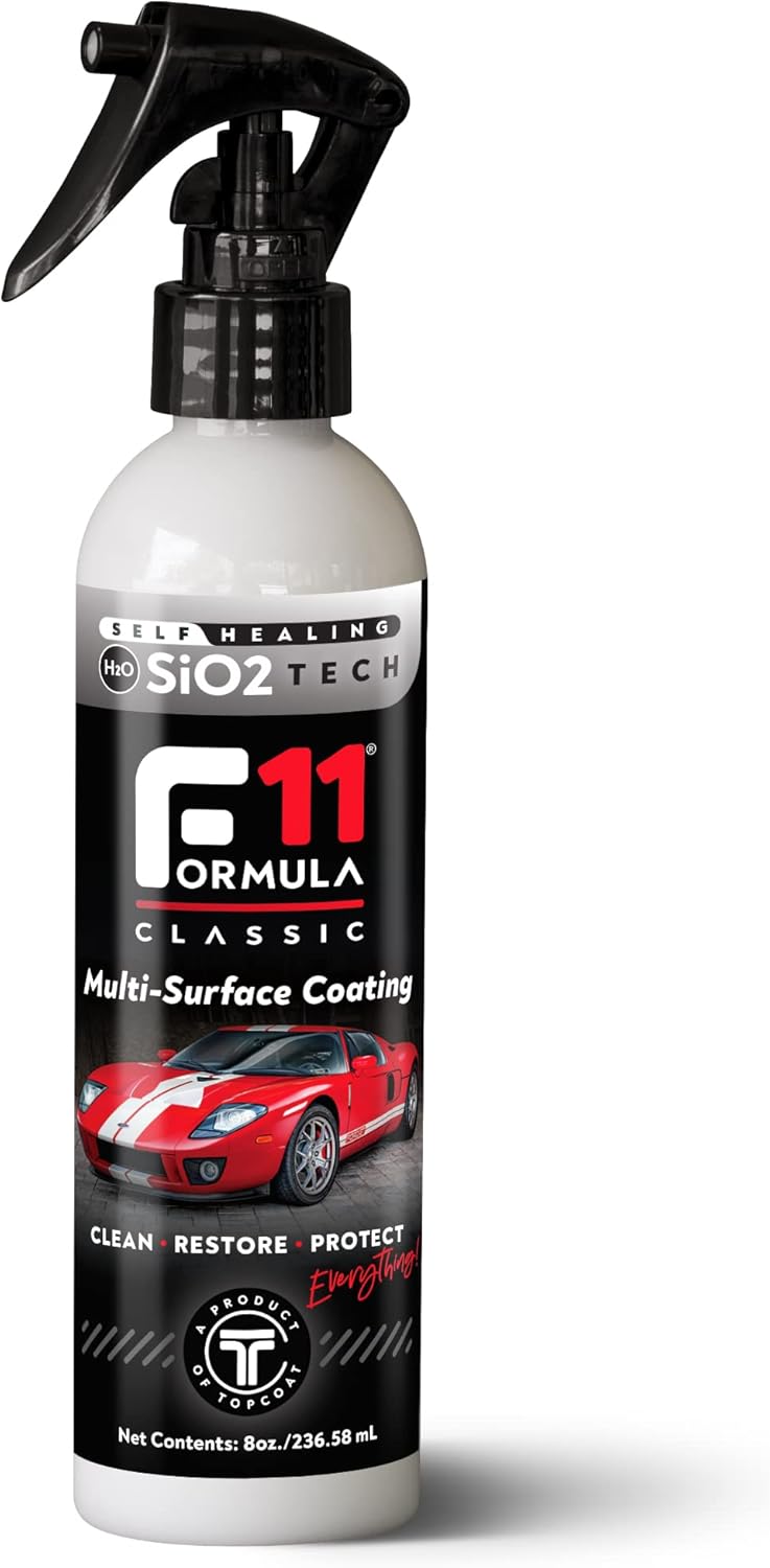 TopCoat F11 Car Polish & Sealer for Cars, Motorcycles, RVs and More – Water-Based Alternative to Ceramic Car Wax - 8 oz F11 Top Coat Spray Bottle