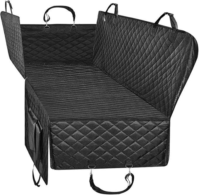Dog Car Seat Cover Waterproof Dog Car Accessories Pet Dog Carrier Car Hammock Cushion Protector Travel Rear Back Seat Mat(X-Large (162x153cm))