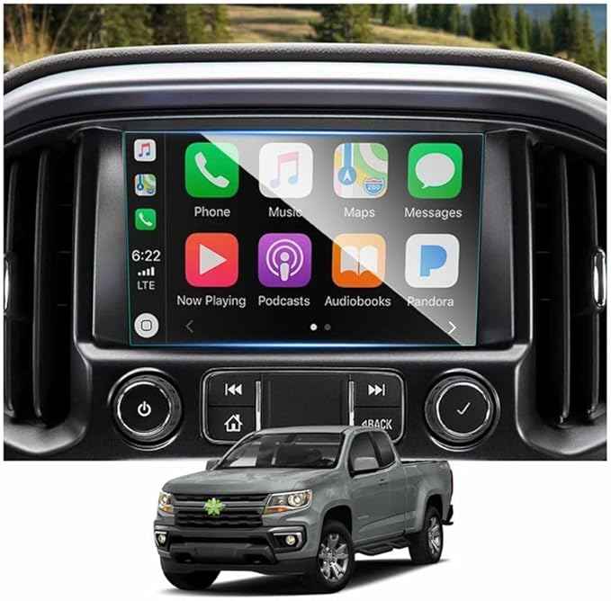 Ruiya Screen Protector for (2018~2022) Chevy Colorado/(2015~2022) GMC Canyon/(2015~2020) GMC Yukon & Chevy Suburban/Tahoe 8" Display Touch Screen,9 HD Anti-glare Tempered Glass