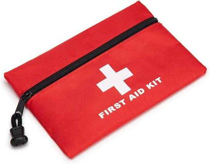 Red Emergency Pouch - Small Travel Rescue Pouch for Car, Home, Office, Kitchen, Outdoors - Empty First Aid Bag (6.3x4.3 4pcs)
