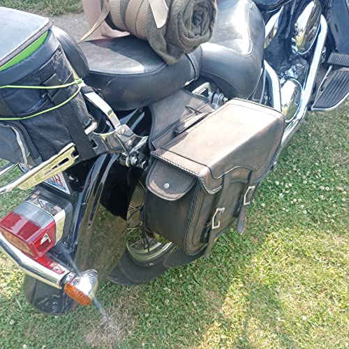 Motorcycle Saddle Bags Genuine Leather Motorcycle Luggage Bag For Softails Sportsters and Choppers