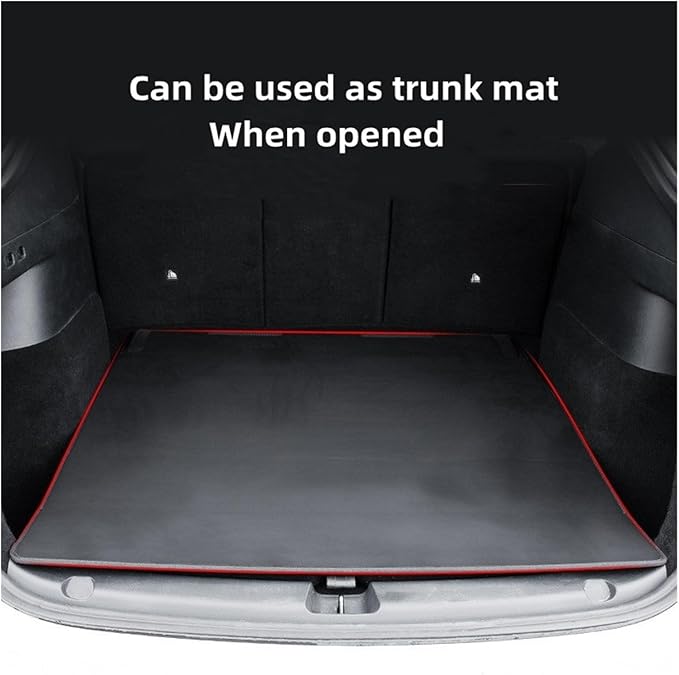 Folding Car Trunk Organizer Compatible For Tesla Model 3 X S Y Leather Big Capacity Storage Box Detachable Partition Car Trunk Storage