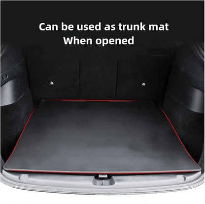 Folding Car Trunk Organizer Compatible For Tesla Model 3 X S Y Leather Big Capacity Storage Box Detachable Partition Car Trunk Storage