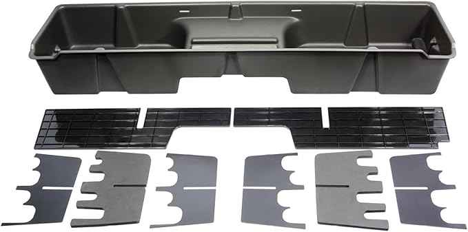 DU-HA DuHa 10001 Under Seat Storage fits 1999-2007 Chevy Silverado/GMC Sierra 1500 2500 3500 Extended Cab Classic | Dark Gray Heavy-Duty Backseat Organizer | Includes Dividers