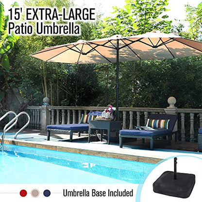 15FT Patio Umbrella with Base