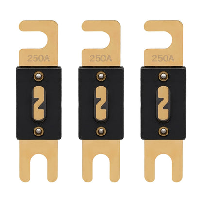 250A ANL Fuse 250 Amp Inline Blade Fuses 32V for Car Audio Inverter Automotive Stereo (Pack of 3 pcs)