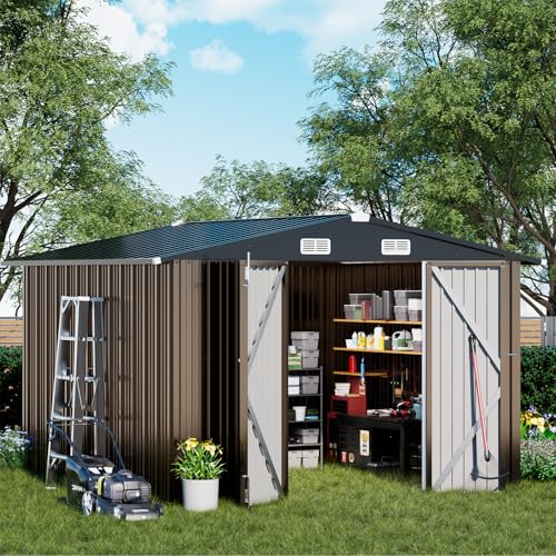 Shed Outdoor Storage Shed Metal (2 Count)