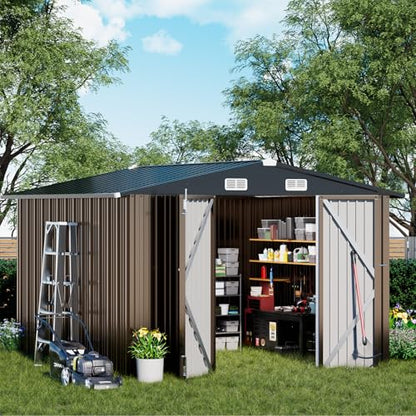 Shed Outdoor Storage Shed Metal (2 Count)