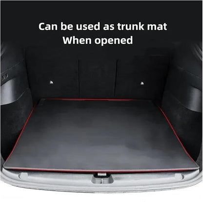 Folding Car Trunk Organizer Compatible For Tesla Model 3 X S Y Leather Big Capacity Storage Box Detachable Partition Car Trunk Storage