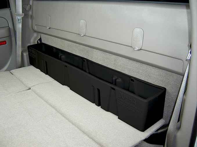 DU-HA 10013 Black Behind the Seat Storage for 00-07 Chevrolet Silverado and GMC Sierra Heavy Duty Crew Cab