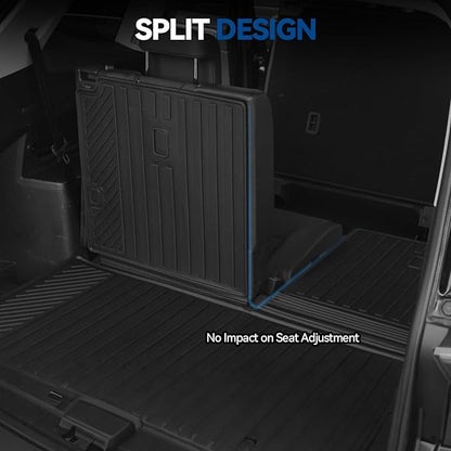 Custom Fit Floor Mats for 2024-2026 Chevy Traverse/GMC Acadia 7 Seat(Not for 2024 Traverse Limited), All Weather TPE Floor Liners with Trunk Mat & Backrest Protectors, Interior Accessories