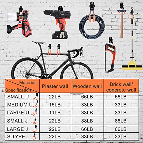 Garage Hooks Heavy Duty (4 Count)